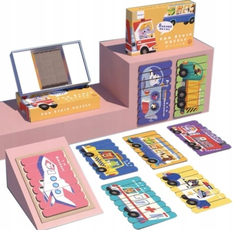 Puzzle Patyczki Drewniane Pojzady Montessori – 32 el., Dwustronne, JHToy Puzzle Patyczki Drewniane Pojzady Montessori – 32 el., Dwustronne, JHToy
