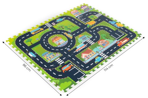 Piankowa Mata Puzzle IPLAY 114x86 Cm – Miasto, 12 Elementów, Antypoślizgowa