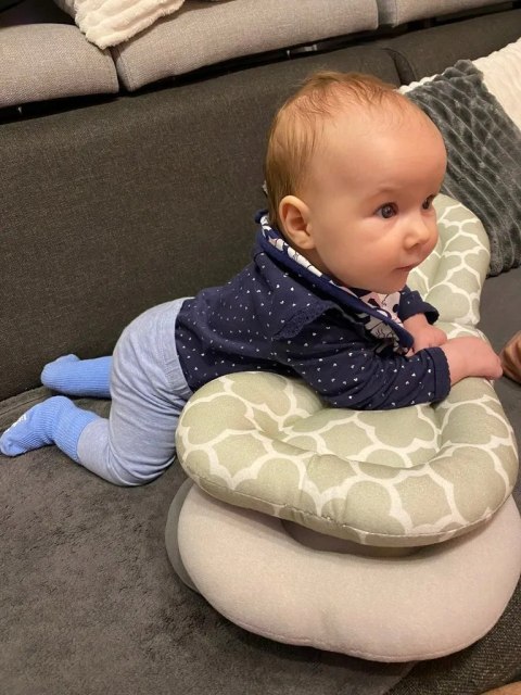 Poduszka Do Karmienia Regulowana Listki Ergonomiczna Niemowlę