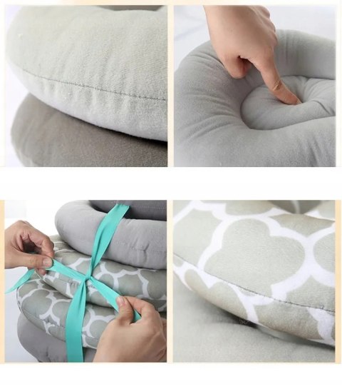 Poduszka Do Karmienia Regulowana Listki Ergonomiczna Niemowlę