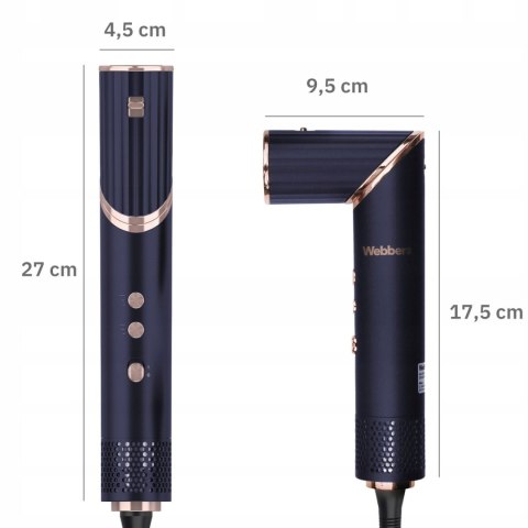 Suszarka Do Włosów 5w1 Webber Celia – Jonizacja, Ultra-Silence, Szczotki