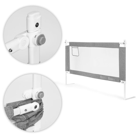 Barierka Ochronna Do Łóżka 150 cm Regulowana Składana ECOTOYS