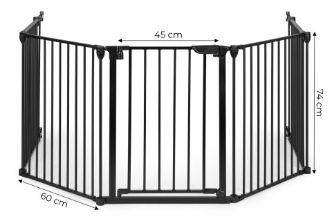 Barierka Zabezpieczająca Składana 300 cm, 5 Paneli Kojec, Bramka ECOTOYS