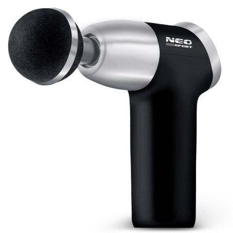 Pistolet do Masażu Neo-Sport NS-500 8 Końcówek LCD Etui Czarny