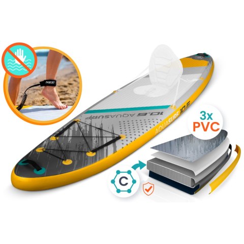 Deska SUP pompowana 320 x 84 x 15 cm Aquasurf paddle board 140 kg Neo