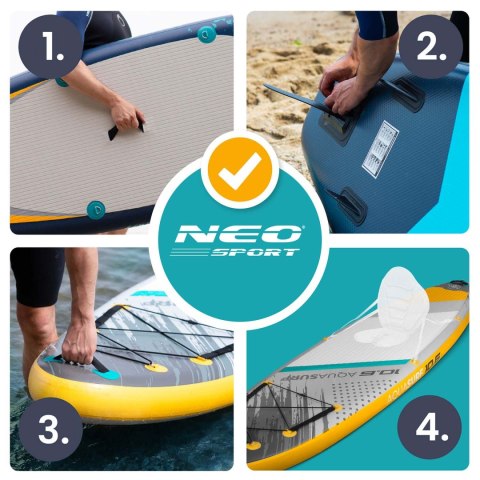 Deska SUP pompowana 320 x 84 x 15 cm Aquasurf paddle board 140 kg Neo