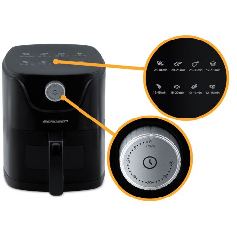 Kompaktowa Frytkownica Beztłuszczowa Air fryer Berdsen BD-654 2,5 L – 1000 W
