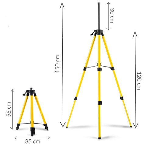 Laser Krzyżowy Humberg HM-170, Statyw, Walizka, 16 Linii, 2 Akumulatory