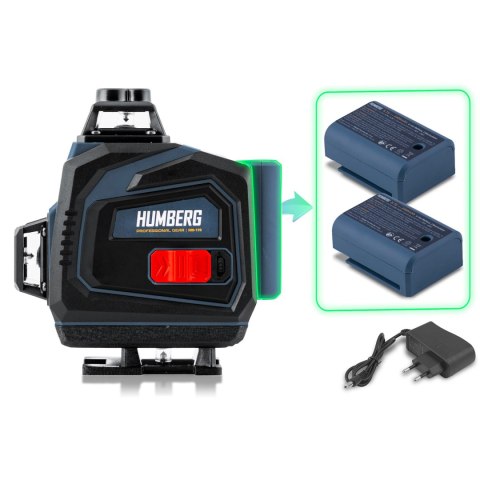 Laser Krzyżowy Humberg HM-170, Statyw, Walizka, 16 Linii, 2 Akumulatory