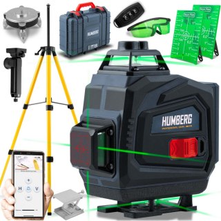 Laser Krzyżowy Humberg HM-170, Statyw, Walizka, 16 Linii, 2 Akumulatory