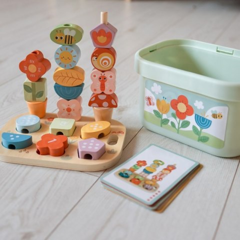 Drewniany sorter edukacyjny 7w1 Tooky Toy box ogród układanka