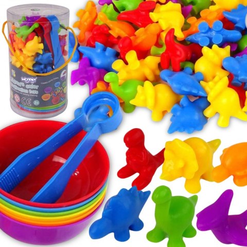 WOOPIE Zabawka Edukacyjna Sorter Dinozaury dla Dzieci Montessori 56 el WOOPIE Zabawka Edukacyjna Sorter Dinozaury dla Dzieci Montessori 56 el