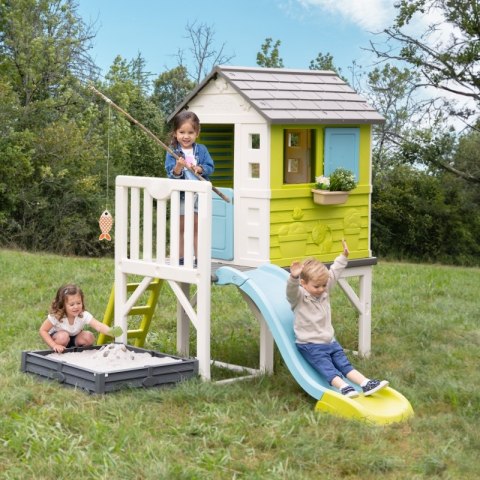 SMOBY Domek na Palach z Piaskownicą i Zjeżdżalnią SMOBY Domek na Palach z Piaskownicą i Zjeżdżalnią