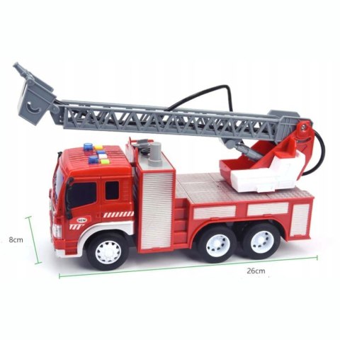Wóz Strażacki Z Podnośnikiem I Wodą – Interaktywny Pojazd Straży Pożarnej Dla Dzieci