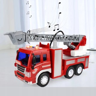 Wóz Strażacki Z Podnośnikiem I Wodą – Interaktywny Pojazd Straży Pożarnej Dla Dzieci