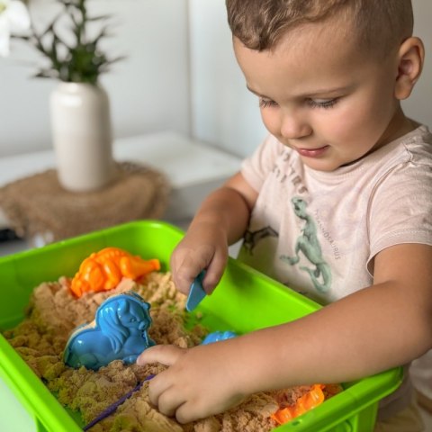 Piasek kinetyczny 1,5 kg Zestaw XXL ZOO Safari zestaw sensoryczny Woopie