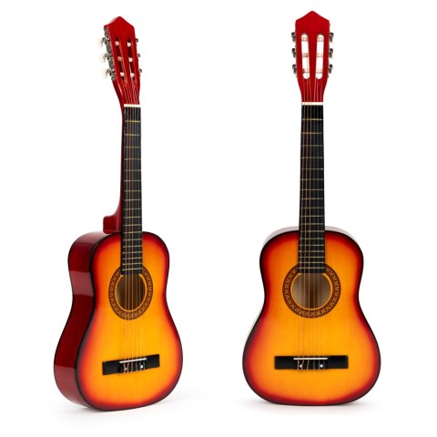 Duża Gitara Dla Dzieci ECOTOYS – Drewniana 6-Strunowa, 18 Progów, 76 Cm