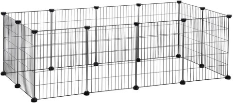 Kojec Modułowy Dla Małych Zwierząt – Metalowy, 12 Paneli, Składany