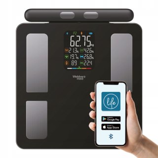 Analityczna Waga Łazienkowa WEBBER – Bluetooth, Analiza Składu Ciała, LCD, 180kg