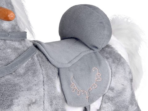 Konik Na Biegunach Szary Z Dźwiękiem I Ruchomym Ogonem