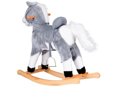 Konik Na Biegunach Szary Z Dźwiękiem I Ruchomym Ogonem