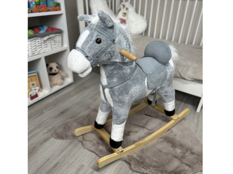 Konik Na Biegunach Szary Z Dźwiękiem I Ruchomym Ogonem