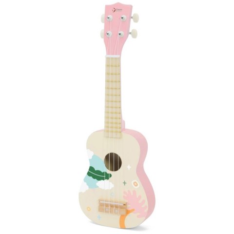 Różowe Drewniane Ukulele Classic World – Gitara dla Dzieci Różowe Drewniane Ukulele Classic World – Gitara dla Dzieci