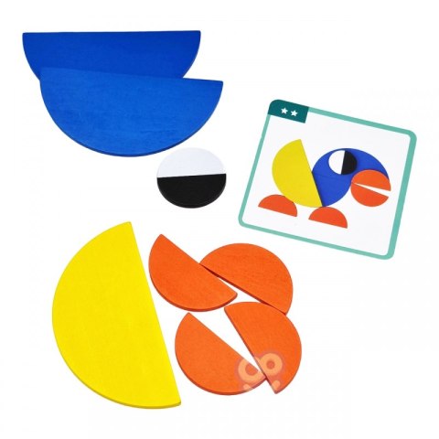 Układanka Montessori Drewniana 55 el 40 Wzorów WOOPIE