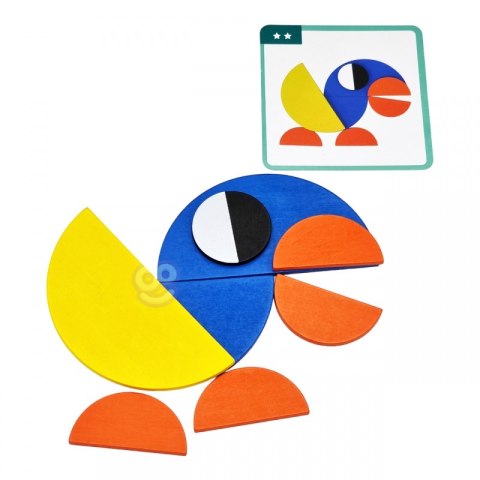 Układanka Montessori Drewniana 55 el 40 Wzorów WOOPIE