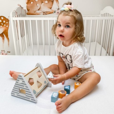 Drewniany Sorter Kształtów Polar Bear Viga – Edukacyjna Układanka, Zwierzątka