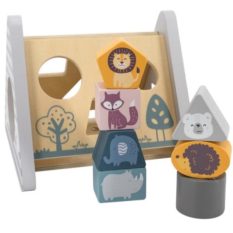 Drewniany Sorter Kształtów Polar Bear Viga – Edukacyjna Układanka, Zwierzątka