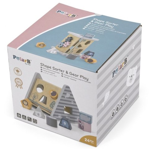 Drewniany Sorter Kształtów Polar Bear Viga – Edukacyjna Układanka, Zwierzątka