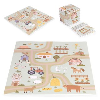 Piankowa Mata Puzzle Farma 21 Elementów – Edukacyjna, EVA, 90,5x90,5 Cm