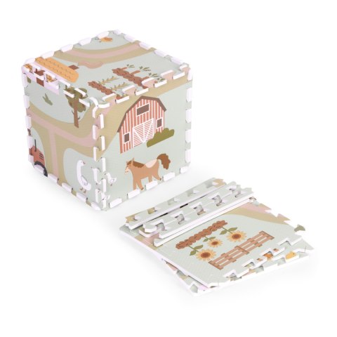 Piankowa Mata Puzzle Farma 21 Elementów – Edukacyjna, EVA, 90,5x90,5 Cm