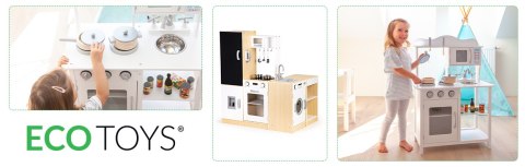 Kuchnia Drewniana XXL Dla Dzieci 127cm ECOTOYS LED Dźwięk