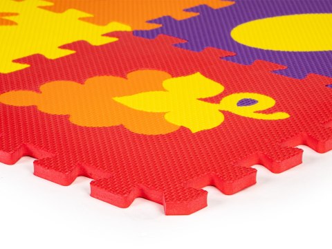 Edukacyjna Mata Piankowa Puzzle ECOTOYS – Owoce, Pojazdy, 148x119 Cm