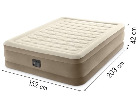 Materac Dmuchany Dwuosobowy Queen Intex 64428 Z Elektryczną Pompką 203x152 cm