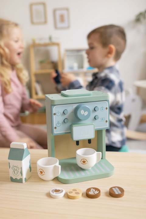 Drewniany Ekspres Do Kawy Dla Dzieci ECOTOYS – Zestaw Baristy