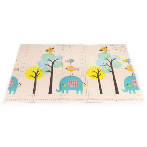 Mata Piankowa Dwustronna ECOTOYS 200x150 cm – Alfabet, Zwierzątka, Miarka