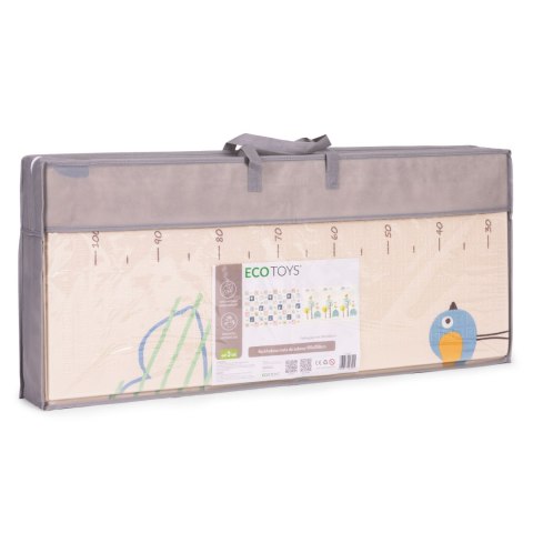Piankowa Mata Edukacyjna ECOTOYS 200x180 Cm Dwustronna - Alfabet, Miarka