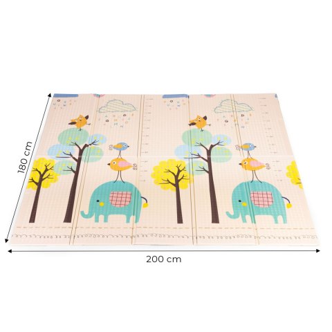 Piankowa Mata Edukacyjna ECOTOYS 200x180 Cm Dwustronna - Alfabet, Miarka