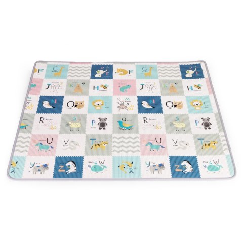 Mata Piankowa ECOTOYS Dwustronna 180x150 Cm - Alfabet I Zwierzęta