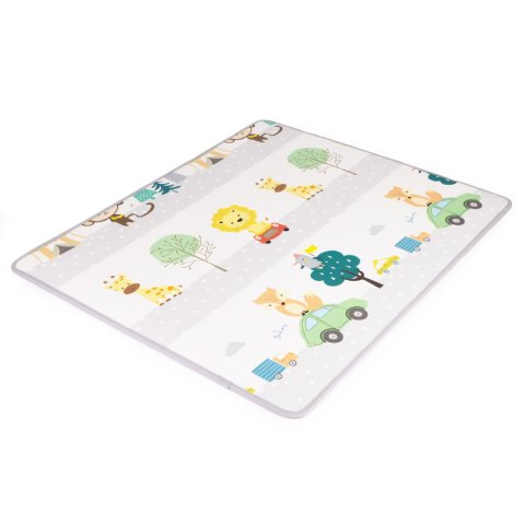 Mata Piankowa ECOTOYS Dwustronna 180x150 Cm - Alfabet I Zwierzęta