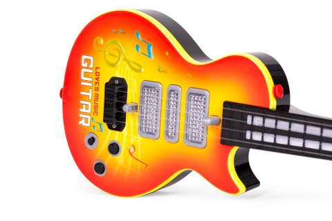 Gitara Elektroniczna Dla Dzieci LED Rockowa 8 Melodii Czujnik Podczerwieni