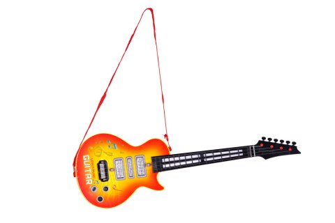 Gitara Elektroniczna Dla Dzieci LED Rockowa 8 Melodii Czujnik Podczerwieni