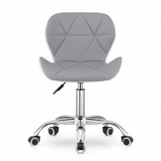 Krzesło Biurkowe LEOBERT AVOLA – Ekoskóra, Ergonomiczne, Obrotowe Szare