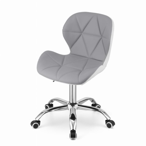 Krzesło Biurkowe LEOBERT AVOLA – Ekoskóra, Ergonomiczne, Obrotowe Szare
