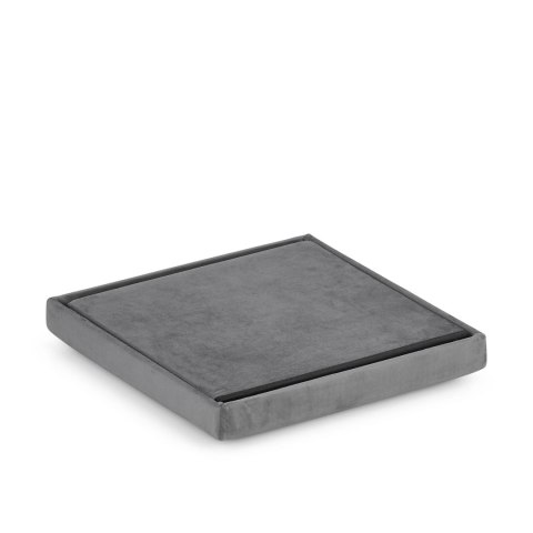 Składana Pufa Z Weluru Ze Schowkiem OSKAR 31x31x31 cm – Podnóżek