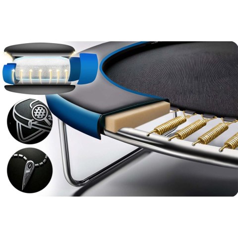 Trampolina Ogrodowa Neo-Sport 8ft/252cm – Z Siatką i Drabinką