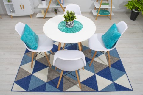 Krzesło Do Jadalni OSAKA Białe Bukowe Nogi Styl Skandynawski